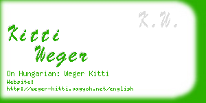 kitti weger business card